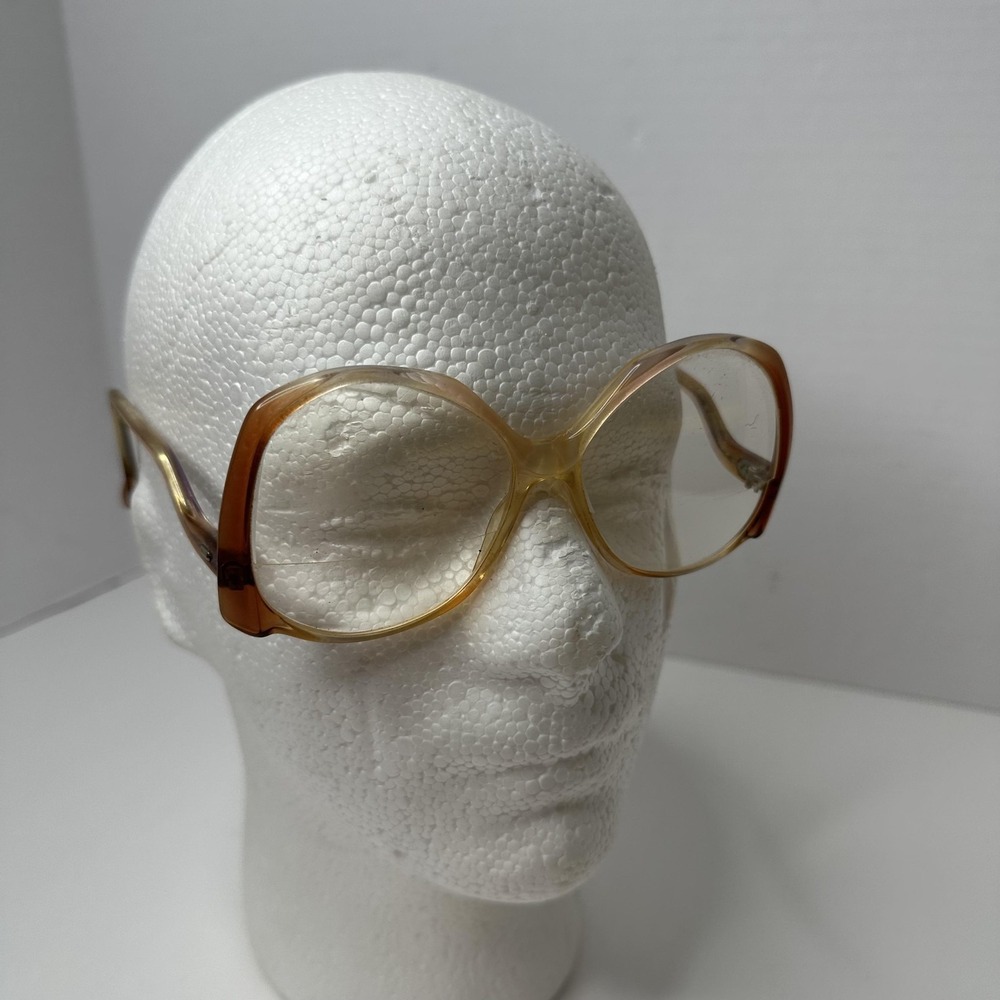 Vintage Swank Drop Arm Eyeglasses Womens Brown Bifocal France Frame 815-0475